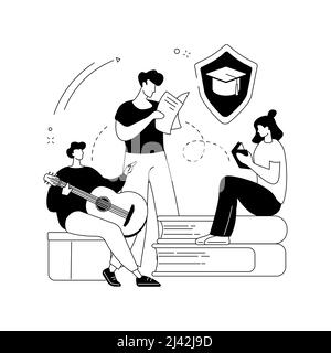 Student Club abstrakte Konzept Vektor Illustration. Studentenorganisation, Interessenverein der Universität, Programm für Aktivitäten nach der Schule, Hochschulvereinigung, Stock Vektor