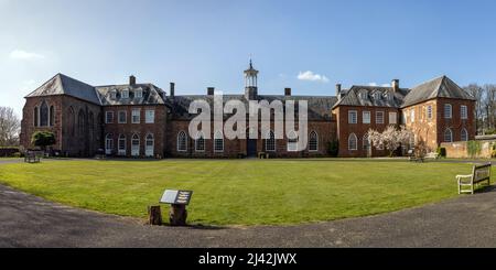 Außenansicht von Hartlebury Castle in Worcestershire, England. Stockfoto