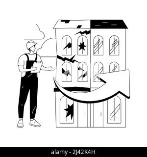 Altbauten Modernisierung abstrakte Konzept Vektor Illustration. Aufbau von Service, Bau-Modernisierungslösungen, historische Gebäude insula Stock Vektor