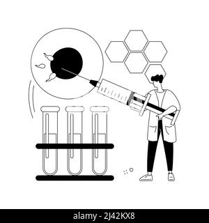 Künstliche Reproduktion abstrakte Konzept Vektor Illustration. Fortpflanzung, in-vitro-Fertilisation, künstliche Befruchtung, Hilfe bei Unfruchtbarkeit, Stock Vektor