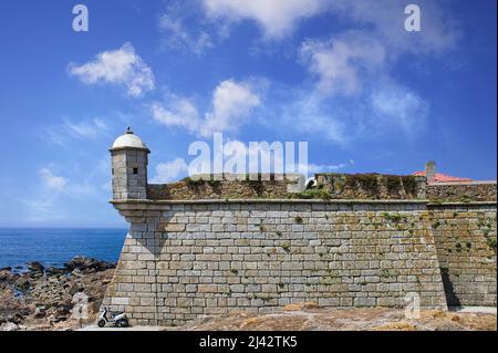 Castelo do Queijo oder Cheese Castle in der Nähe des Strandes von Porto. Stockfoto