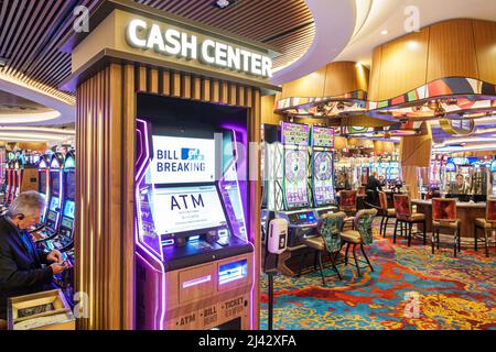 Hollywood Florida Seminole Hard Rock Hotel & Casino Stammes Stammes Reservierung im Inneren Cash Center Geldautomat Glücksspiel Stockfoto