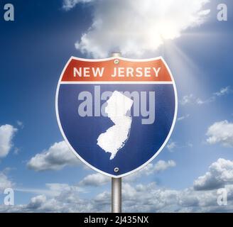 Richtung Garden State of New Jersey Stockfoto