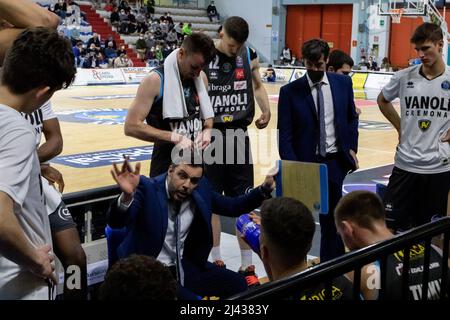 PalaRadi, Cremona, Italien, 10. April 2022, Paolo Galbiati (Vanoli Cremona) während der Vanoli Basket Cremona gegen Bertram Derthona Tortona - Italienischer Korb Stockfoto