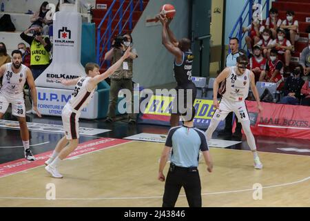 PalaRadi, Cremona, Italien, 10. April 2022, David Cournhooh (Vanoli Cremona) während des Vanoli Basket Cremona gegen Bertram Derthona Tortona - Italienischer Korb Stockfoto