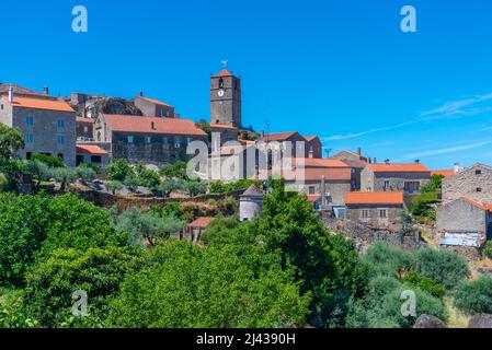 Panorama der Stadt Monsanto in Portugal. Stockfoto