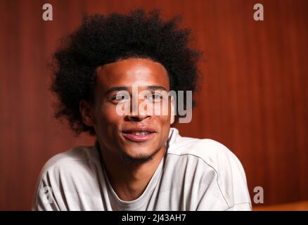 Interview mir Leroy Sane FC Bayern MŸnchen © diebilderwelt / Alamy Stock Stockfoto