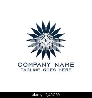 Design-Vorlage mit spiralförmigem Auge. Dieses Logo eignet sich sehr gut für jede Art von Geschäft oder Branche, die in jedem Bereich tätig ist. Stock Vektor