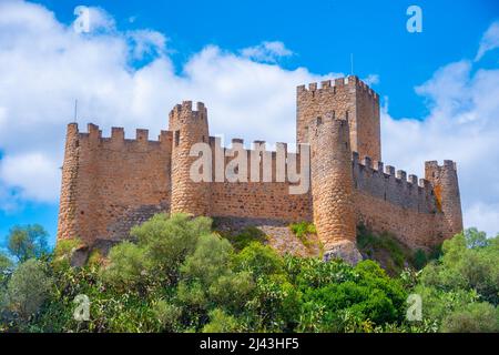 Castelo de Almourol am Fluss Tajo in Portugal. Stockfoto