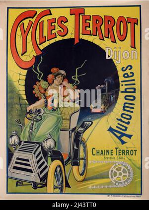 Vintage französisches Fahrradplakat - 'Terrot' Stockfoto