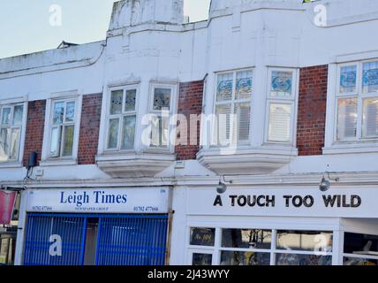 Leigh Times Zeitungsgebäude in Leigh am Meer in Großbritannien. Stockfoto