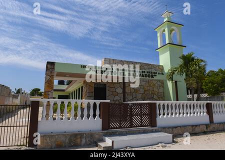 Kleine Strandstadt Chuburna, Küste Yucatan, Mexiko Stockfoto