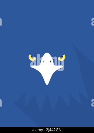 Eagle Face flaches Icon-Design. Tier Icons Serie, Vektor-Illustration Stock Vektor