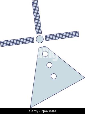 Isolierte niederländische Mühle Symbol Bild Vektor Stock Vektor