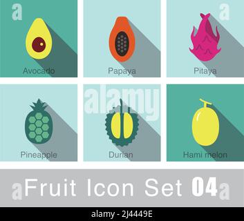 Obst Symbol Design-Set, Vektor-Illustration Stock Vektor