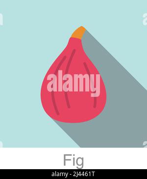 Fig Frucht flach Symbol, Vektor-Illustration Stock Vektor