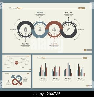 Infografik-Design-Set kann für Workflow-Layout, Diagramm, Jahresbericht, Präsentation, Web-Design verwendet werden. Betriebswirtschaftliches Konzept mit Prozess Stock Vektor