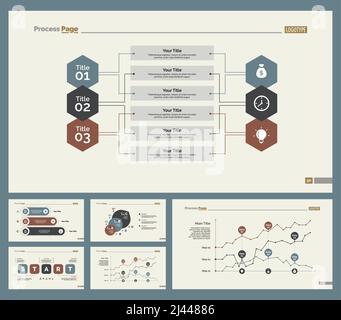Infografik-Design-Set kann für Workflow-Layout, Diagramm, Jahresbericht, Präsentation, Web-Design verwendet werden. Betriebswirtschaftliches Konzept mit Prozess, Stock Vektor