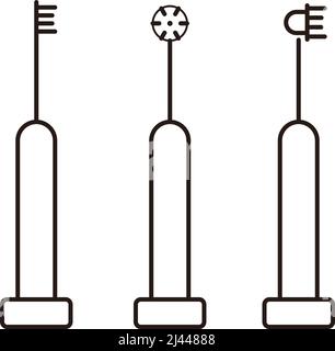 Symbol für elektronische Zahnbürste, Vektorgrafik Stock Vektor