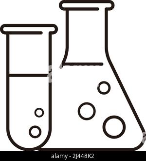 Symbol für Laborflasche. vektor Stock Vektor