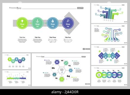 Infografik-Design-Set kann für Workflow-Layout, Diagramm, Jahresbericht, Präsentation, Web-Design verwendet werden. Betriebswirtschaftliches Konzept mit Prozess, Stock Vektor