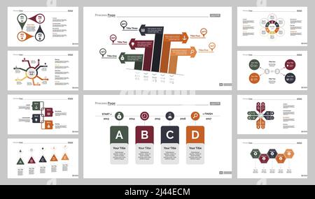 Infografik-Design-Set kann für Workflow-Layout, Diagramm, Jahresbericht, Präsentation, Web-Design verwendet werden. Geschäfts- und Marketingkonzept mit Prozess Stock Vektor