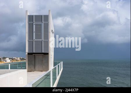 Aussichtsplattform und Turm Elevador do Peneco, Albufeira, Algarve, Portugal, Europa Stockfoto