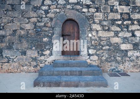 historische Einganstür, Pforte, Kastell, Castillo de San Gabriel, Arrecife, Lanzarote, Kanaren, Lanzarote, Kanarische Inseln, Spanien, Lanzarote, Kana Stockfoto