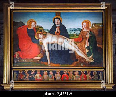 Pieta des Penitents Blancs, Francois Brea 1530/35, Kathedrale Notre-Dame-Immaculée, Monaco-Ville, Monaco, Cote d´Azur Stockfoto