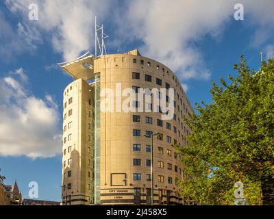 1 City Square: Geschwungenes modernes mehrstöckiges Bürogebäude am City Square, Leeds. West Yorkshire. UK Stockfoto