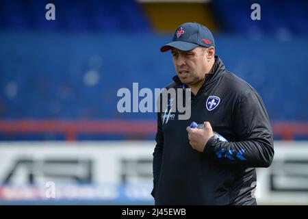 Wakefield, England - 10.. April 2022 - Willie Poching Head Coach von Wakefield Trinity vor dem Spiel. Rugby League Betfred Super Challenge Cup Quarter Finals Wakefield Trinity vs Wigan Warriors im Be Well Support Stadium, Wakefield, UK Dean Williams Stockfoto