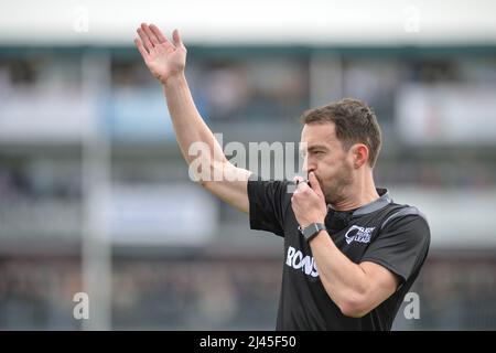 Wakefield, England - 10.. April 2022 - Schiedsrichter James Childs. Rugby League Betfred Super Challenge Cup Quarter Finals Wakefield Trinity vs Wigan Warriors im Be Well Support Stadium, Wakefield, UK Dean Williams Stockfoto