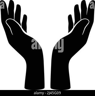 Zwei Hände halten etwas. vektor-Illustration Stock Vektor