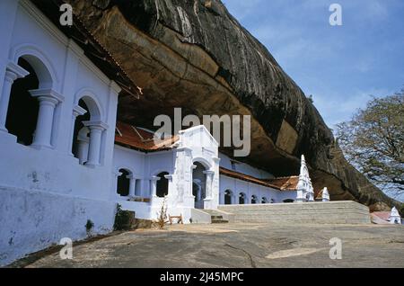 Sri Lanka. Dambulla Höhlentempel. Stockfoto