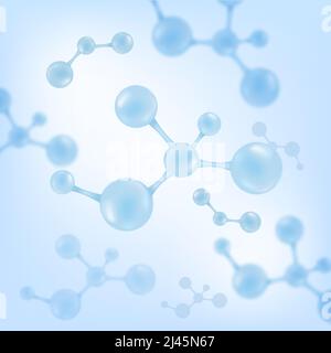 Molekularer Strukturhintergrund. Chemie, dna, Zelle. Biologiekonzept. Kann für Poster, Broschüren und Broschüren verwendet werden Stock Vektor
