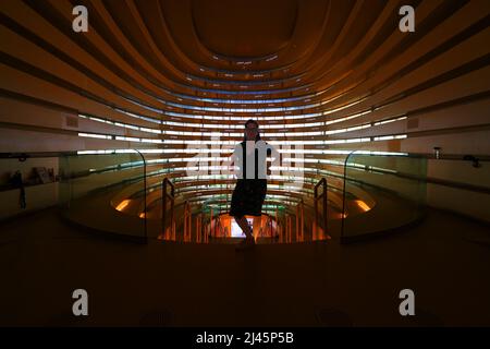 Präsentation, Dubai Expo, Weltausstellung, moderne Architektur, Kunst, Ein atemberaubender Blick in die Zukunft beim UK Pavillon Großbritannien Stockfoto