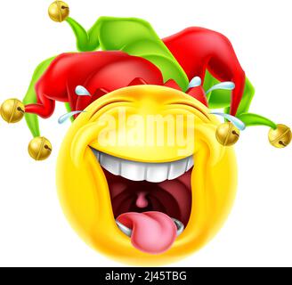 Hofnarr Joker Narr Cartoon Emoticon Symbol Stock Vektor