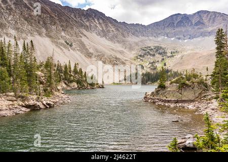 Lost Lake am Kebler Pass im Gunnison National Forest von Colorado Stockfoto