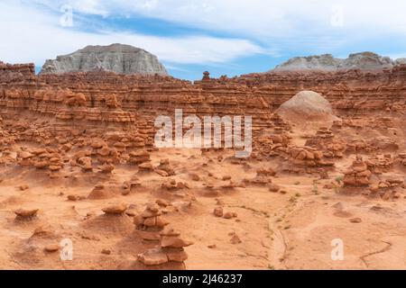 Fantastische Hoodoo Rock Forations im Goblin Valley State Park in Utah Stockfoto