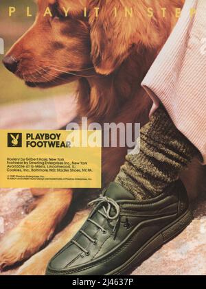 Werbespot des „Playboy“-Magazins vom September 1987, USA Stockfoto