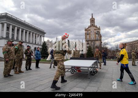 Kiew, Ukraine. 12. April 2022. (Anmerkung der Redaktion: Das Bild zeigt