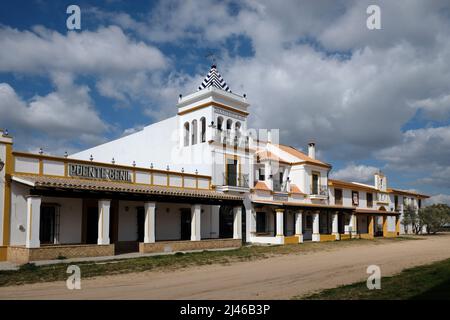 Bruderschaft - Hermandaden - Haus im Pilgrimage die Stadt El Rocio, Andalcucia, Spanien Stockfoto