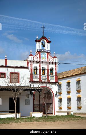 Bruderschaft - Hermandaden - Haus im Pilgrimage die Stadt El Rocio, Andalcucia, Spanien Stockfoto