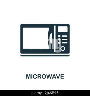 Mikrowellen-Symbol. Einfaches Element aus der Küchenkollektion. Creative Microwave Icon für Webdesign, Vorlagen, Infografiken und mehr Stock Vektor