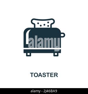 Toaster-Symbol. Einfaches Element aus der Küchenkollektion. Kreatives Toaster-Symbol für Webdesign, Vorlagen, Infografiken und mehr Stock Vektor