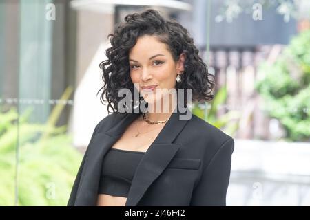 Rom, Italien. 12. April 2022. Maitè Yanes nimmt an der Fotoserie des Films 'Il Sesso degli Angeli' in Rom Teil (Foto: Matteo Nardone/Pacific Press) Quelle: Pacific Press Media Production Corp./Alamy Live News Stockfoto