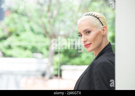 12. April 2022, Rom, RM, Italien: Eva Moore nimmt an der Fotoschau des Films ''Il Sesso degli Angeli'' in Rom Teil (Foto: © Matteo Nardone/Pacific Press via ZUMA Press Wire) Stockfoto