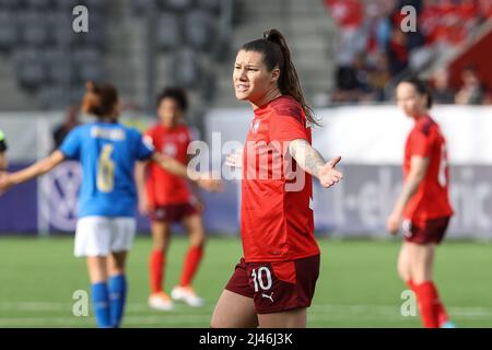 Thun, Schweiz. 12. April 2022. Ramona Bachmann (Schweiz) (Schweiz/Kroatien OUT) Luigi Rizzo/SPP-JP Quelle: SPP Sport Pressefoto. /Alamy Live News Stockfoto