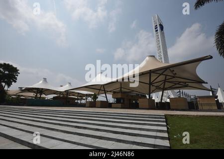 Torkomplex der Biswa Bangla Mela Prangan oder umgestaltet Milan Mela. 84/3 JBS Haldane Avenue. Kalkutta, Westbengalen, Indien. Stockfoto