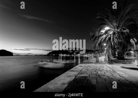 Böschung der Stadt Cavtat, Kroatien. Stockfoto